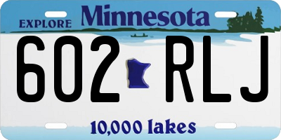 MN license plate 602RLJ