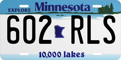MN license plate 602RLS
