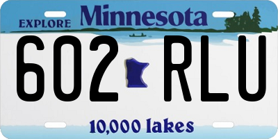 MN license plate 602RLU