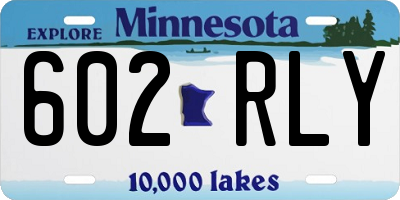 MN license plate 602RLY