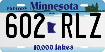MN license plate 602RLZ