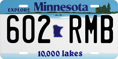 MN license plate 602RMB