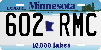 MN license plate 602RMC