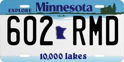 MN license plate 602RMD