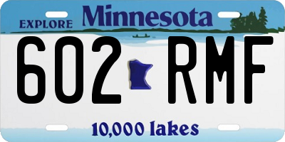 MN license plate 602RMF