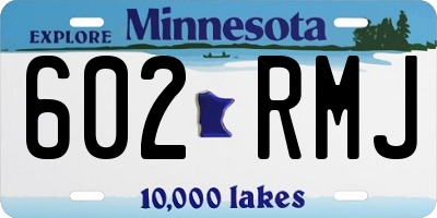 MN license plate 602RMJ