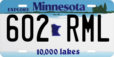 MN license plate 602RML
