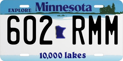 MN license plate 602RMM