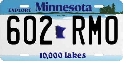 MN license plate 602RMO