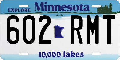 MN license plate 602RMT