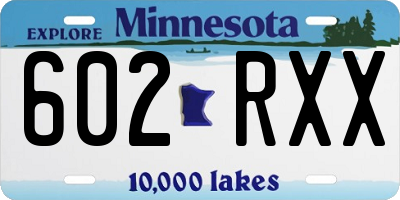 MN license plate 602RXX