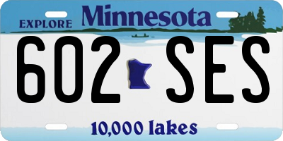 MN license plate 602SES