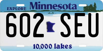 MN license plate 602SEU