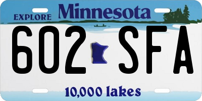 MN license plate 602SFA