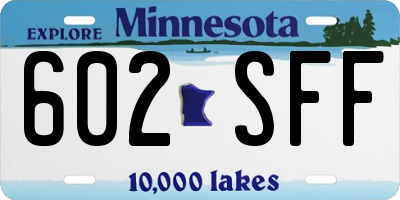 MN license plate 602SFF