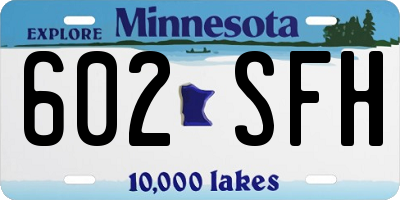 MN license plate 602SFH