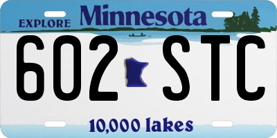 MN license plate 602STC