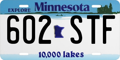 MN license plate 602STF