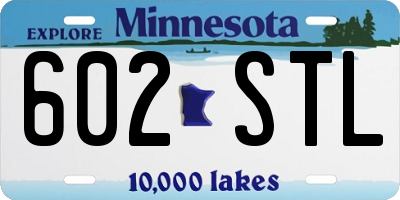 MN license plate 602STL