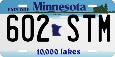 MN license plate 602STM