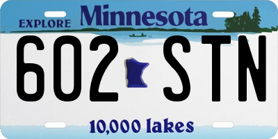 MN license plate 602STN