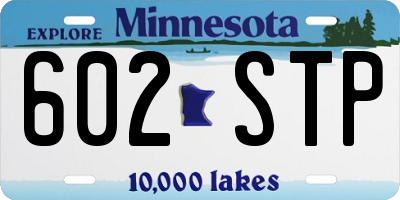 MN license plate 602STP