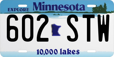 MN license plate 602STW