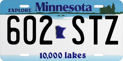 MN license plate 602STZ