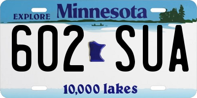 MN license plate 602SUA
