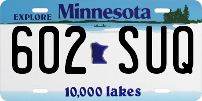 MN license plate 602SUQ