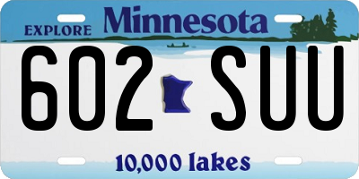 MN license plate 602SUU