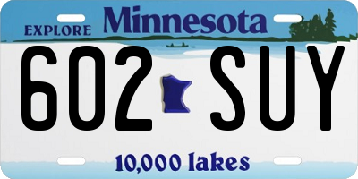 MN license plate 602SUY