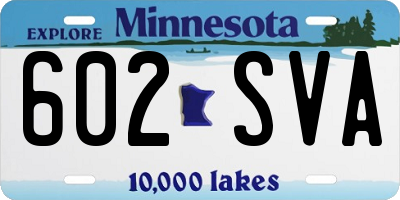 MN license plate 602SVA