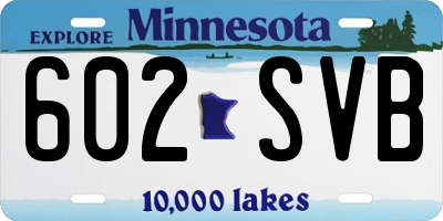 MN license plate 602SVB