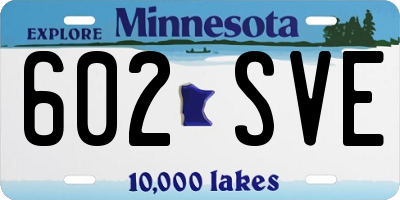 MN license plate 602SVE