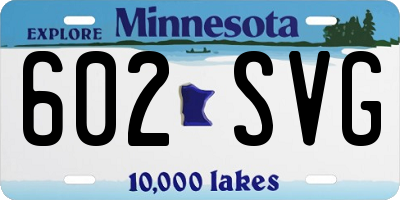 MN license plate 602SVG