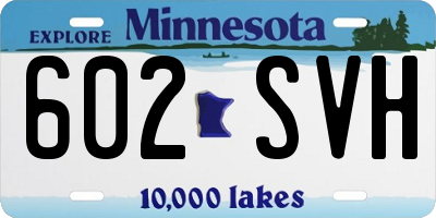 MN license plate 602SVH