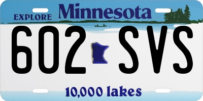 MN license plate 602SVS