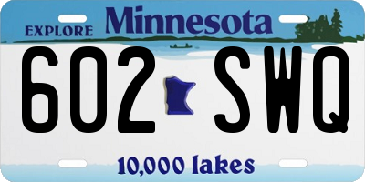 MN license plate 602SWQ