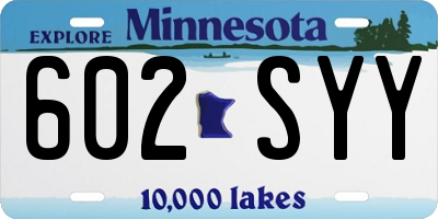 MN license plate 602SYY