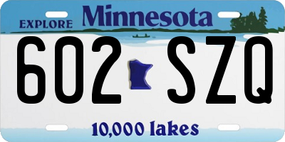 MN license plate 602SZQ