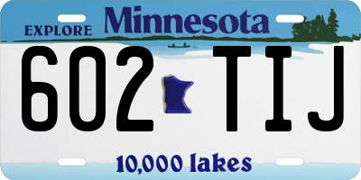 MN license plate 602TIJ