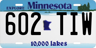 MN license plate 602TIW