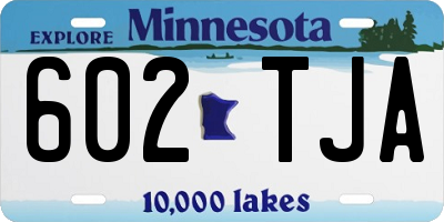 MN license plate 602TJA