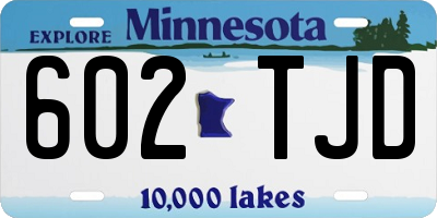 MN license plate 602TJD