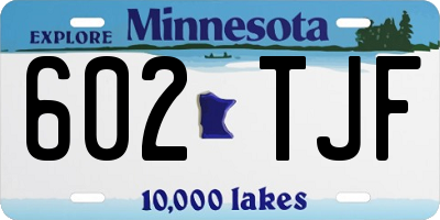 MN license plate 602TJF