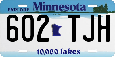 MN license plate 602TJH