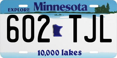MN license plate 602TJL
