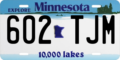 MN license plate 602TJM
