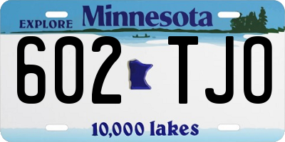 MN license plate 602TJO